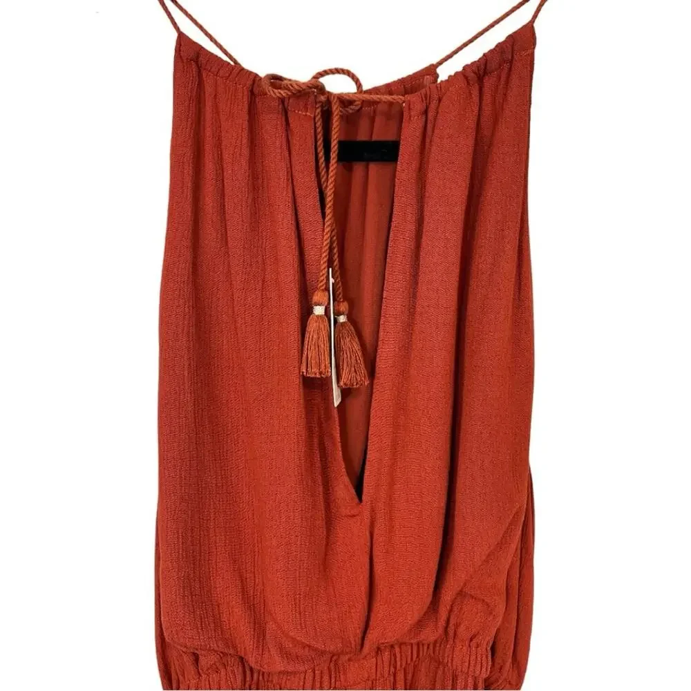 Anthropology Elevenses Burnt Orange North Beach Jumpsuit NWT - Picture 5 of 16